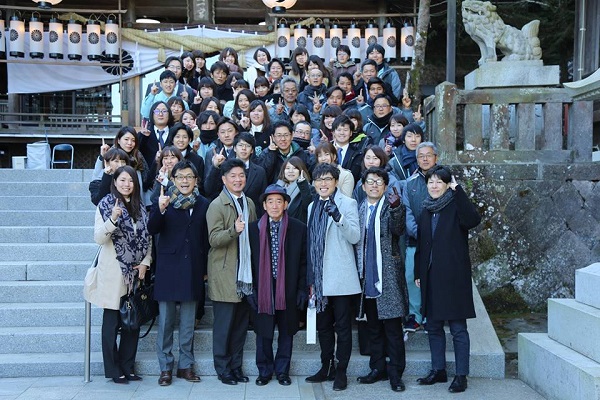 2019年初詣 西寒多神社での集合写真