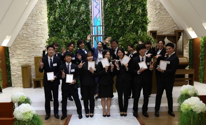 内定者お結び会 内定者集合写真