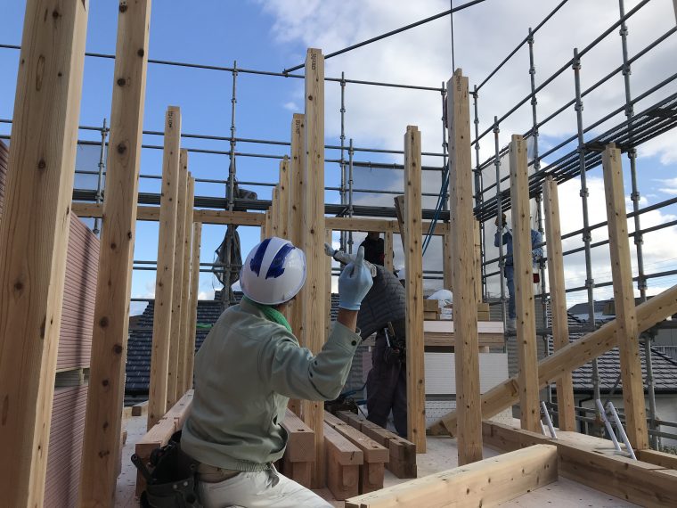 骨組み｜SAKAIのお餅まき♪｜大分の注文住宅工務店サラダホームスタッフブログ