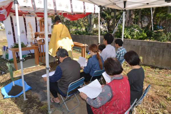 地鎮祭の様子